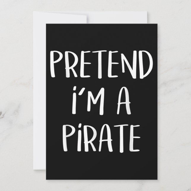 Convite Disfarce de Pirata Engraçado de Halloween (Frente)