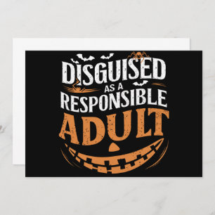 Convite Disguido Como Adulto Responsável