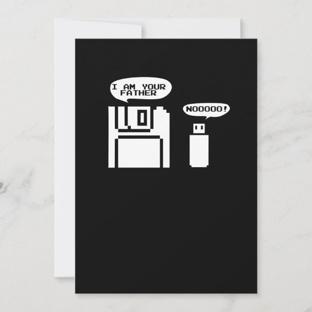 Convite Disquete USB Não Sou Seu Pai (Frente)