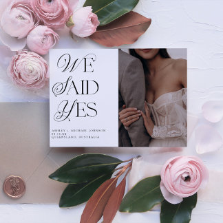 Convite Dissemos Sim Código QR de Recepção de casamento de