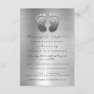 Convite Dissipador Brilhante Dispara Pé de Chá de fralda