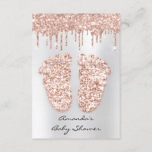 Convite Dissipadores de brilho Rosa Cinza GreyBaby Chá P