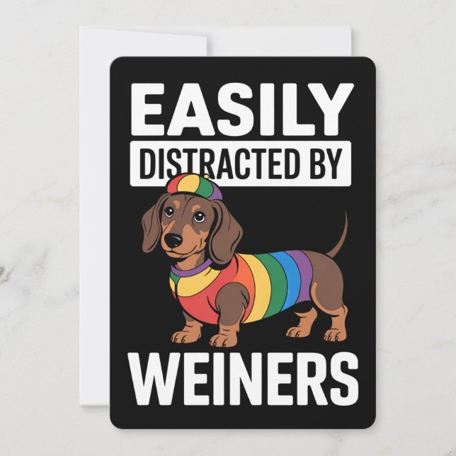 Convite Distribuído Facilmente Por Weiners LGBTQ Gay Arco- (Frente)