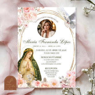 Convite Diva Floral Senhora de Guadalupe Católica Espanhol