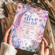 Dive into Five Flower Glitter Mermaid Tail