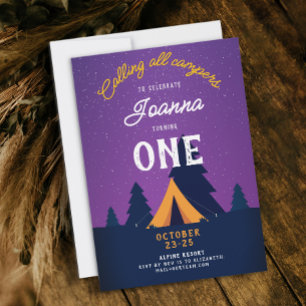 Convite Diversão Acampamento Aventura ao Ar Livre Tenda Fl