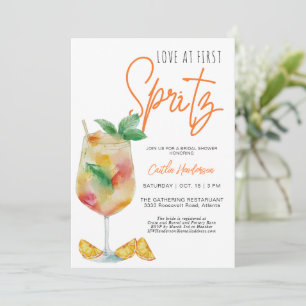 Convite Diversão Amor À Primeira Spritz Chá de Noiva