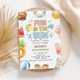 Convite Diversão Ao Sol Aniversário De Verão