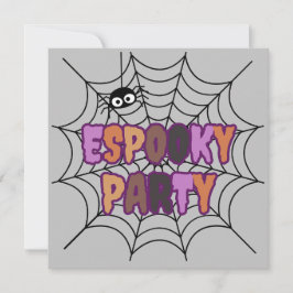 Convite Diversão Assustadora Festa Aranha Assustadora