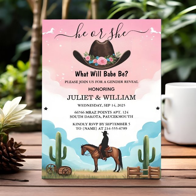 Convite Diversão Barn Hat Filme De Fazenda Usa Revelação D (Criador carregado)