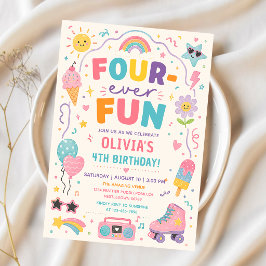Convite Diversão Colorida para Sempre Aniversário