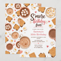 Diversão de Aniversário com S'more Tema de S'mores