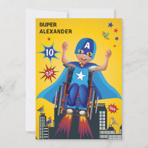 Convite Diversão de Aniversário Desativado Cadeira de Ro