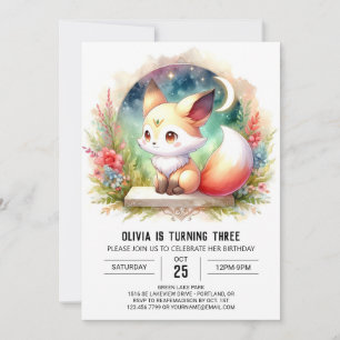 Convite Diversão digital Wild Fox Birthday