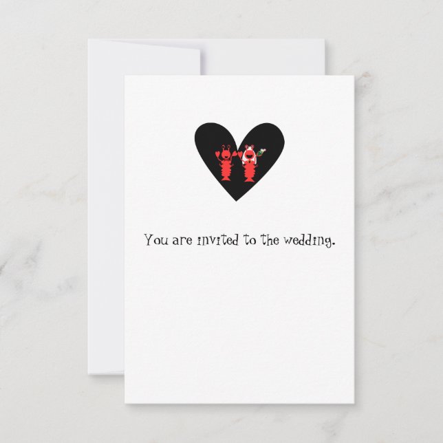 Convite Diversão divertida de lagosta de casamento (Frente)