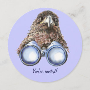 Convite Diversão do Hawk Bird a ver o Birthday Invite