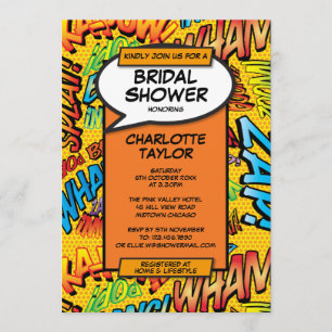 Convite Diversão do livro de banda desenhada do Chá de p