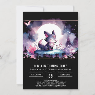 Convite Diversão do Lobo Majestoso Aniversário