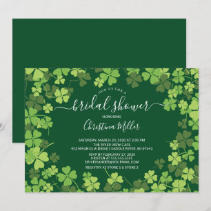 Convite Diversão do Shamrock Irish Chá de panela