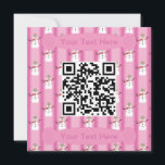Convite Diversão e Rico Rosa Snowman Detetive QR Code<br><div class="desc">Diversão e Rico: Ícones divertidos em um fundo de listras para um efeito mais formal. Promova seu escritório, negócios e produtos, evento comunitário, reunião de igreja ou até mesmo uma família se reúna. O código QR facilita o link para o seu site para obter informações e detalhes. Os RSVPs são...</div>
