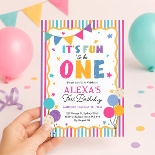 Convite Diversão em Ser Um: Festa de 1º Aniversário de Men