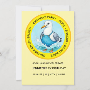 Convite Diversão Espadanar Espadanar Gaivota Verão Festa n