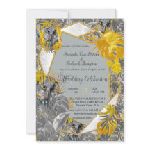 Diversão Expressiva em Folhas de Amarelo e Cinza