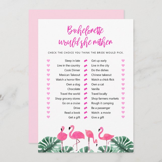 Convite Diversão Flamingo, Rosa Quente, OAKLEY, Ela Prefer (Frente/Verso)