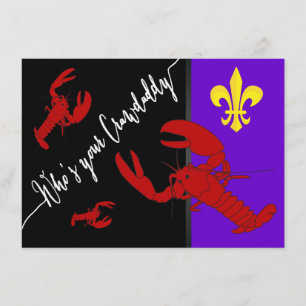 Convite Diversão Fleur De Lis Crawfish Boil