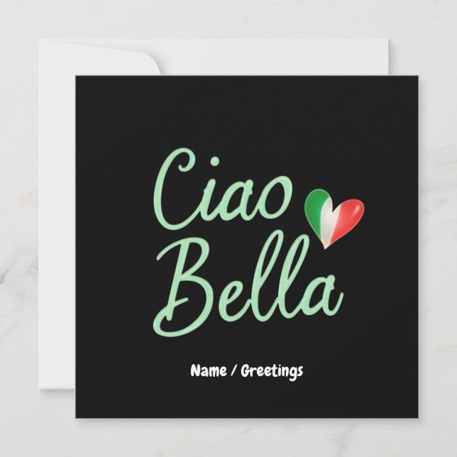 Convite Diversão italiana da bandeira e Design mágico da C (Frente)