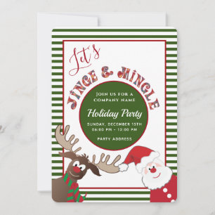 Convite Diversão Jingle e mingle Papais noeis de renas fes