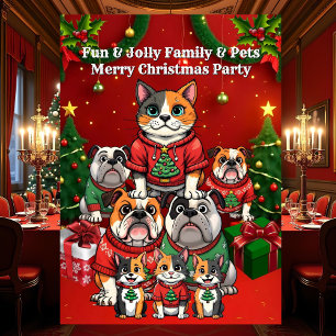 Convite Diversão no Natal Festa Suéteres Feios Cachorros G