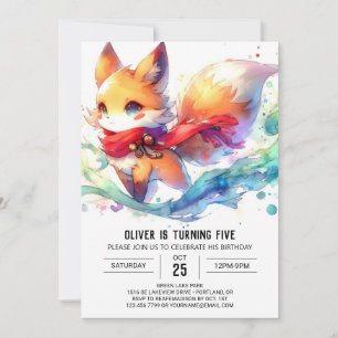 Convite Diversão Online Fox Birthday