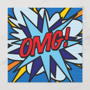 Convite Diversão Revista em Quadrinhos OMG