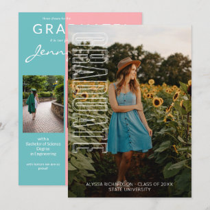 Convite Diversão Três Formando de Tipografia Fotográfica 2