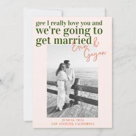 Convite divertido colorido Salve a Data com imagem