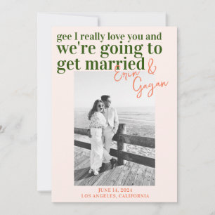 Convite divertido colorido Salve a Data com imagem