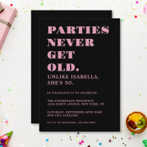 Divertido Humorístico 50º Aniversário Preto e Rosa