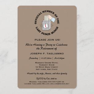 Convite Divertido, mas o Classic Retirement Party escolhe