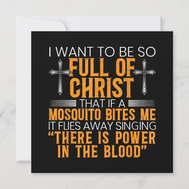 Convite Divertido Servo Religioso Cristão De Deus Fiel (Frente)