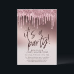 Convite Divertido Sessenta É uma Festa Rosa, Brilhante 60º<br><div class="desc">Divertido Sessenta É um Festa Rosa 60º Aniversário Convite 60º Aniversário Os seus convidados saberão que esta será uma festa divertida apenas olhando para este convite! Este design apresenta uma tipografia divertida,  um fundo rosa e um monte de brilho!</div>