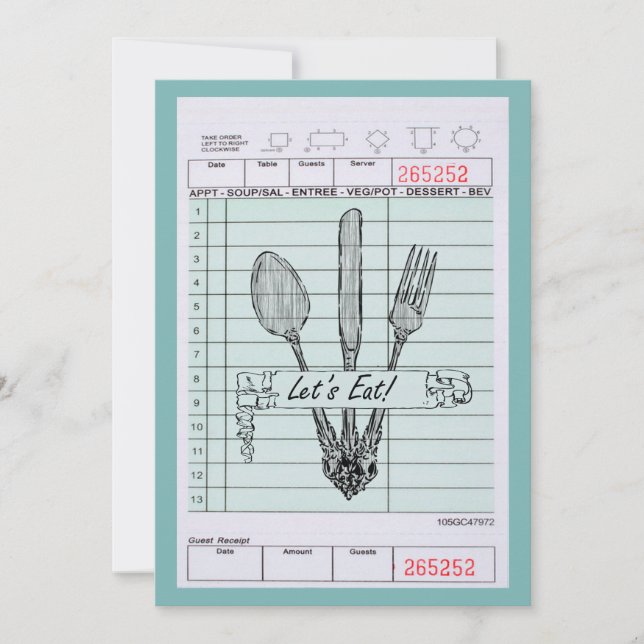 Convite Divertimento e partido de comensal Funky (Frente)