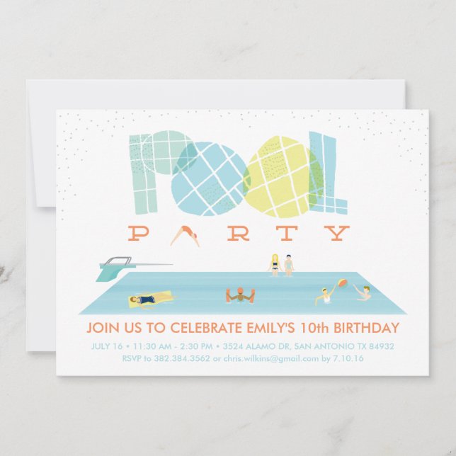 Convite Dividir Piscina (Frente)