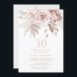 Convite Divine Blush Pink Roses aniversário de 30 anos<br><div class="desc">Convite de festas de aniversário de 30 anos de Rosas Rosa-Blush Divinas Disponível como aniversário de 30 anos de Chamadas Digitais Ver coleção correspondente em Niche e Nest Store</div>