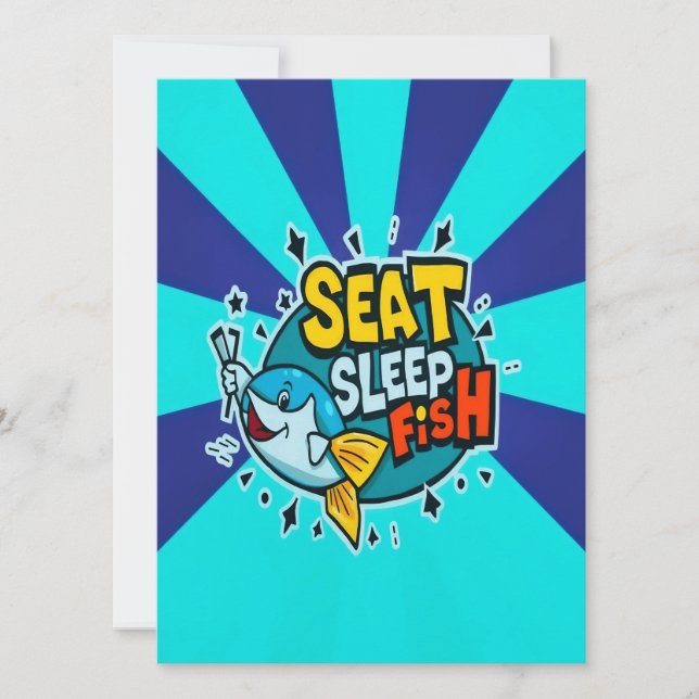 Convite Divirta-se com o Peixe do Sono (Frente)