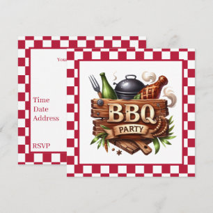 Convite Divirta-se com qualquer CHURRASCO