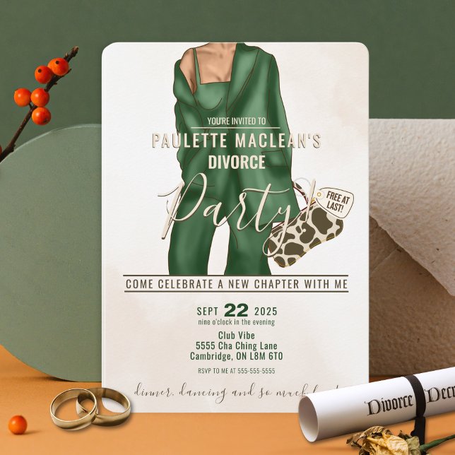 Convite Divorce Party Celebration Invitation (Divorce Party Invitation)