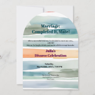 Convite Divórcio Engraçado Liberdade Anima Novos Começos