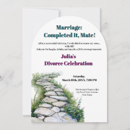 Convite Divórcio Engraçado Liberdade Anima Novos Começos