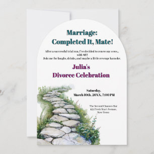 Convite Divórcio Engraçado Liberdade Anima Novos Começos